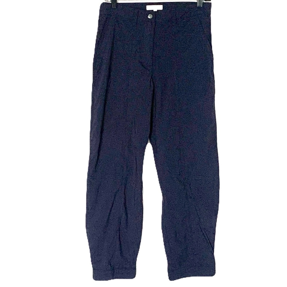 Anatomie Women’s Medium Dark Blue Lightweight Cropped Casual Snap Hem Pants